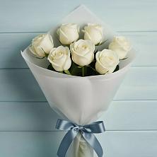 Букет 7 Белых роз Эдлесс Лав в Кысыл-Сыре