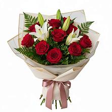 Букет цветов из:  Лилии и Розы #REPLACE_PRED# Кысыл-Сыре