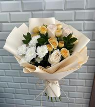 Букет цветов из:  Розы и Хризантемы в Кысыл-Сыре