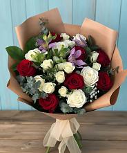 Букет цветов из:  Розы и Альстромерии в Кысыл-Сыре