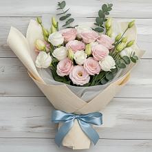 Букет цветов из:  Лизиантусы в Кысыл-Сыре