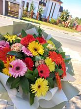 Букет цветов из:  Герберы #REPLACE_PRED# Кысыл-Сыре