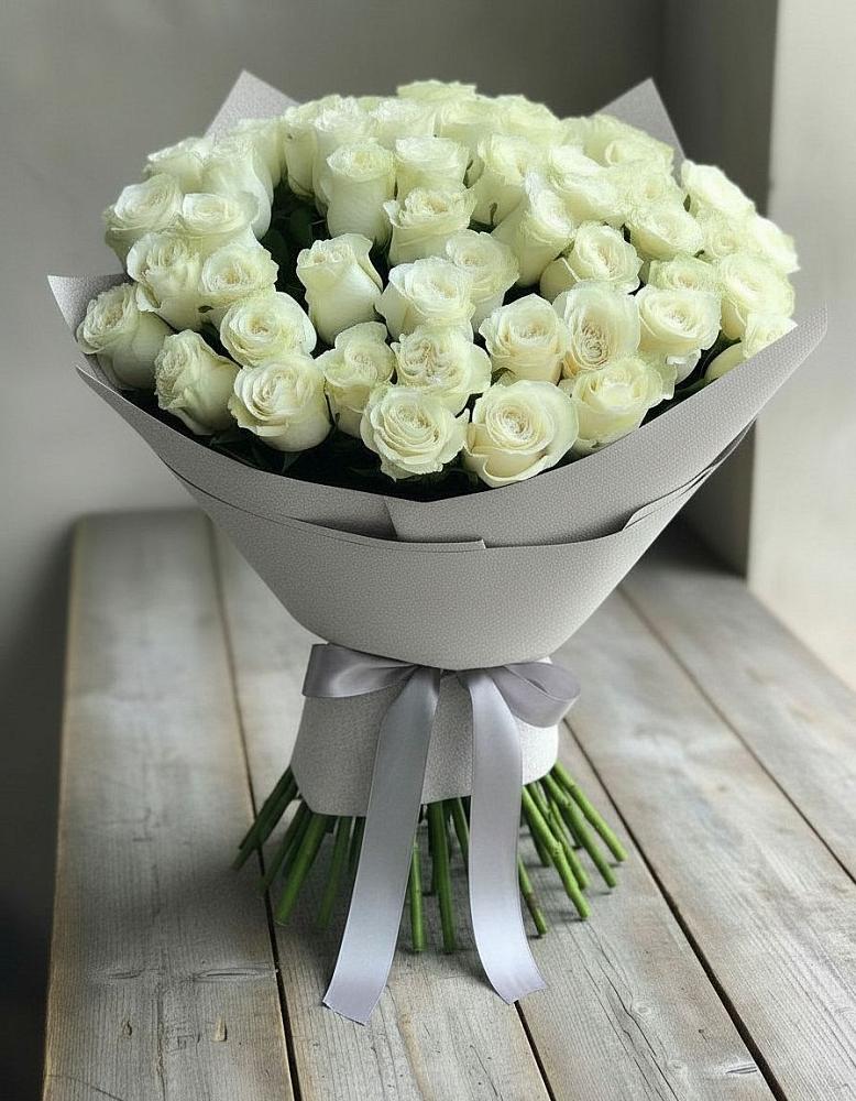 Букет 35 Белых роз в Кысыл-Сыре