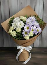 Букет цветов из:  Хризантемы и Розы #REPLACE_PRED# Кысыл-Сыре