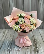 Букет цветов из:  Гвоздики, Розы и Хризантемы в Кысыл-Сыре