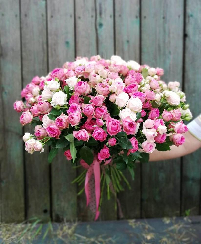 Букет Розовые кустовые розы Натали и Лав Лидия в Кысыл-Сыре