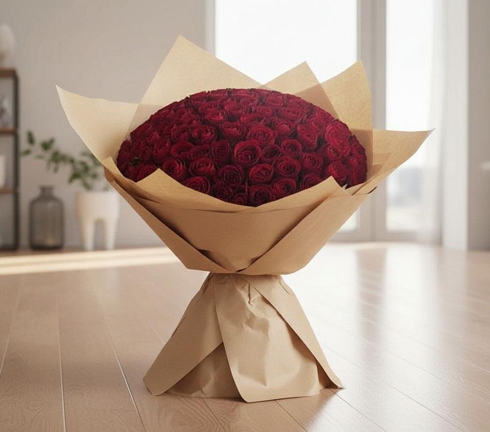 Букет 101 Красная роза в Кысыл-Сыре