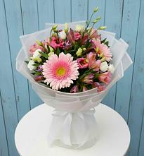 Букет цветов из:  Герберы, Альстромерии и Лизиантусы #REPLACE_PRED# Кысыл-Сыре