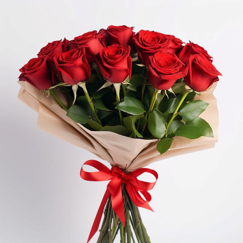 Букет 11 Красных роз Эдлесс Лав в Кысыл-Сыре