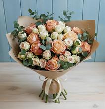 Букет цветов из:  Альстромерии и Розы в Кысыл-Сыре