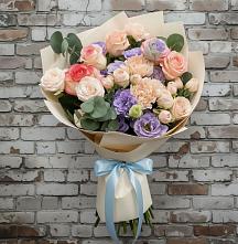 Букет цветов из:  Розы, Лизиантусы и Гвоздики #REPLACE_PRED# Кысыл-Сыре